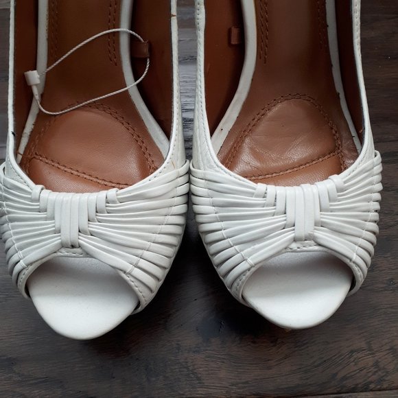 Zara White Open-Toe High Heels - Picture 3 of 10
